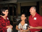 Barbara Head Massey chats with Gina McDaniels and Doug Crouse