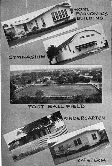Image of 5 buildings from Palmetto School's history