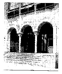 Sketch image of front door of Frankie Howze School from the Palmetto Historical Commission