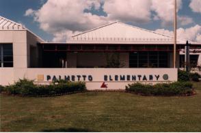 The current Palmetto Elementary School front built in 1991.
